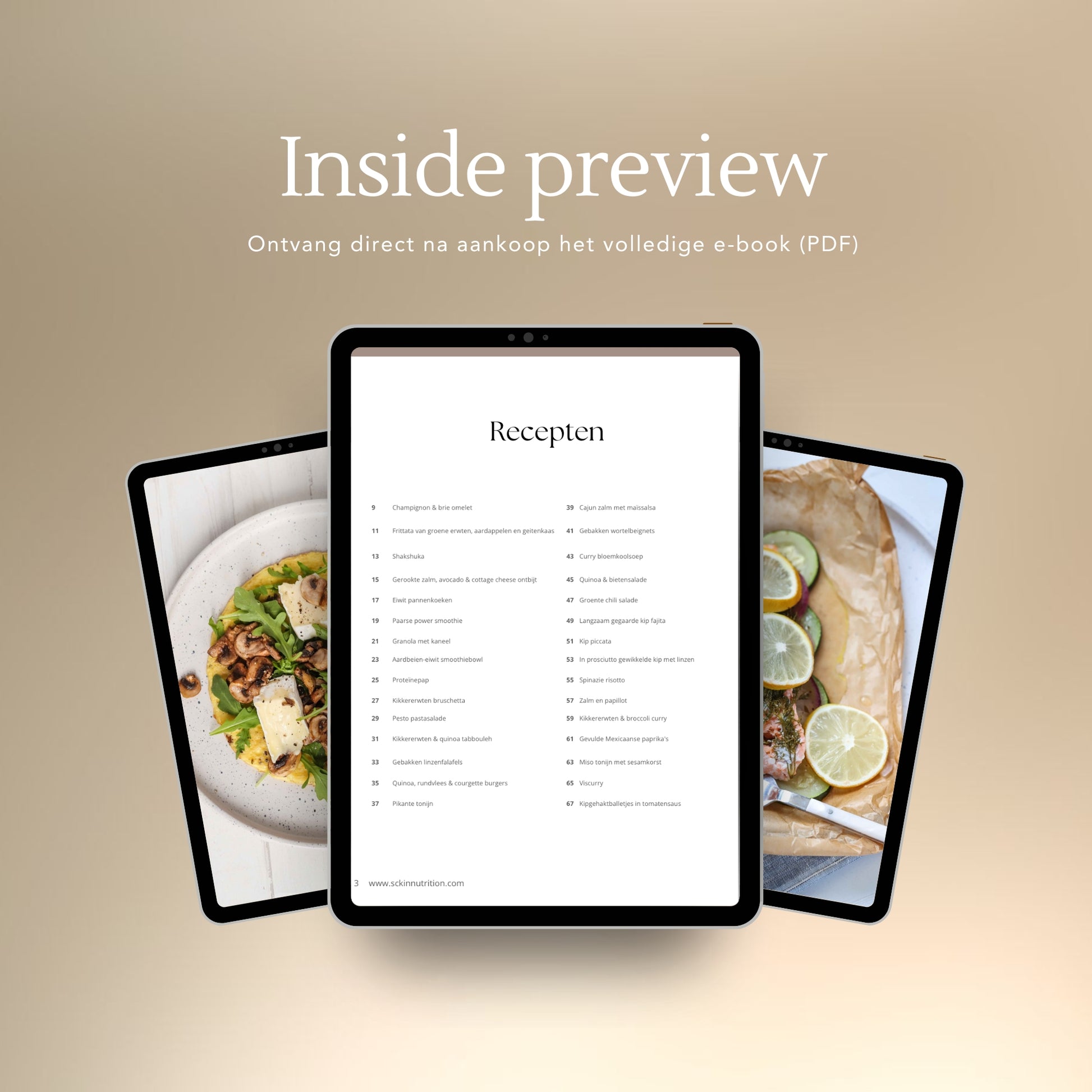 ScKIN Nutrition, E-book 5 Ingrediënten Recepten