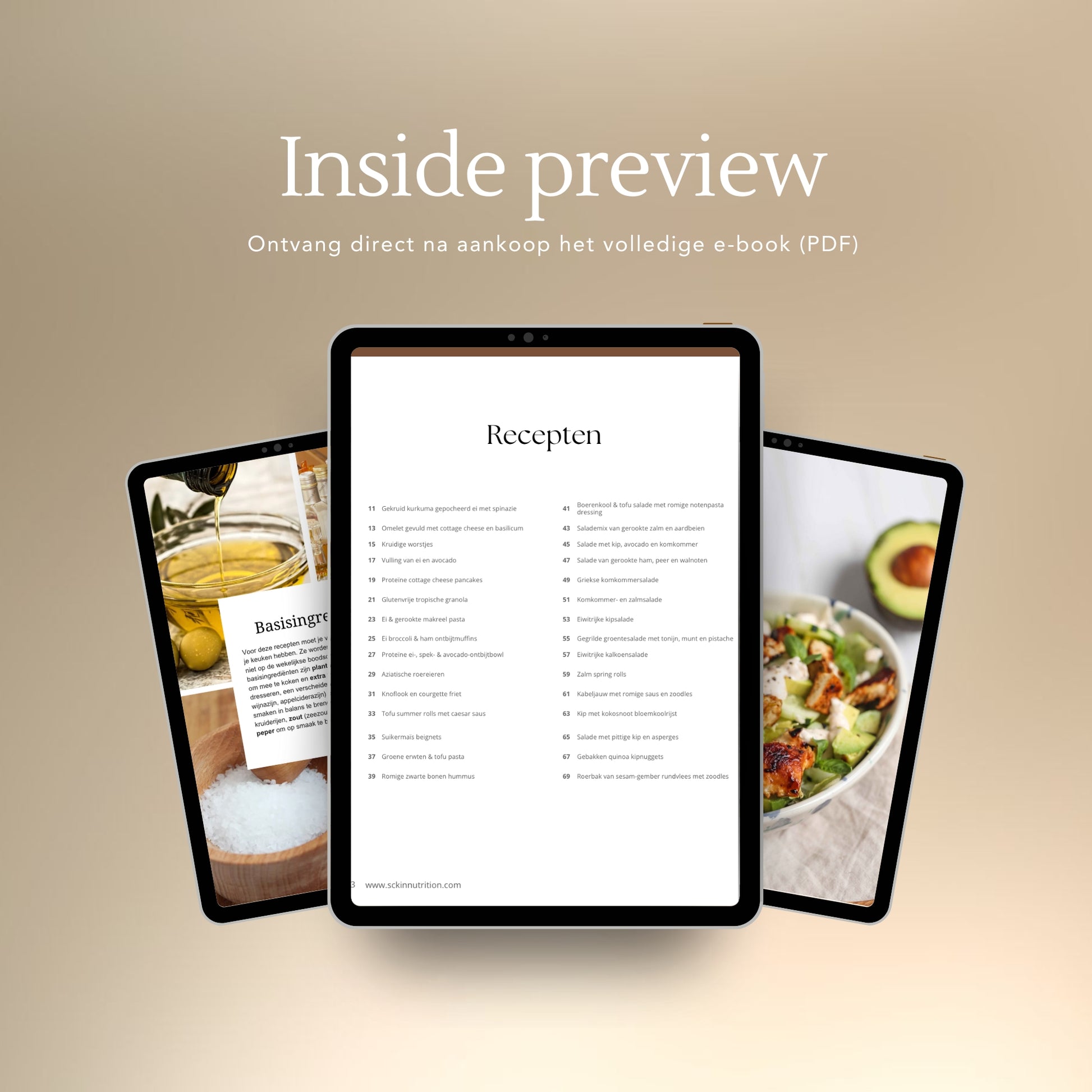 ScKIN Nutrition, E-book Koolhydraatarme Recepten