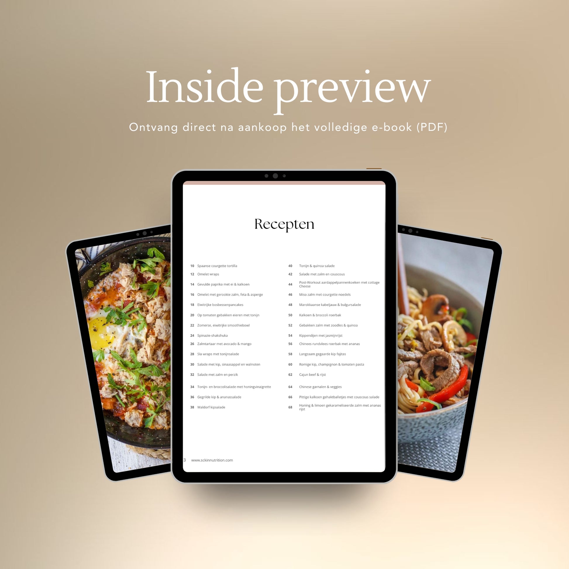 ScKIN Nutrition, Eiwitrijke Recepten